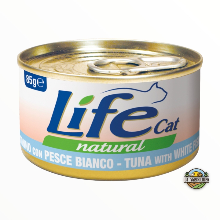 Life cat tonnetto con pesce bianco 85 gr