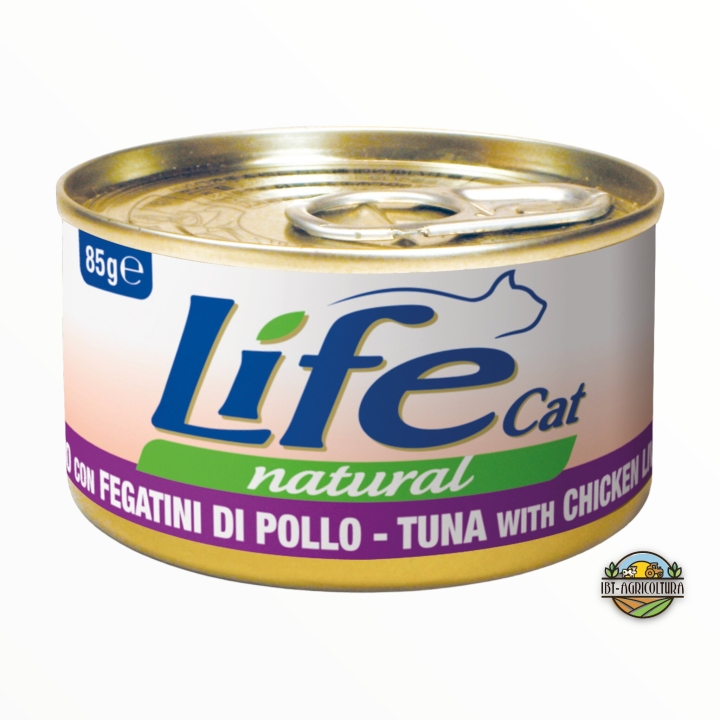Life cat tonno con fegatini di pollo 85 gr