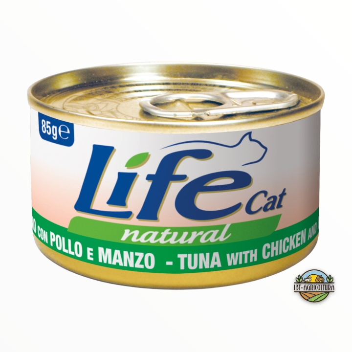 Life cat tonno con pollo e manzo 85 gr