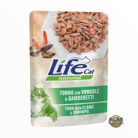 Life cat tonno con vongole e gamberetti 70 gr