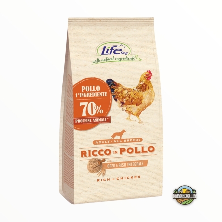 Life Dog all breeds adult con pollo KG 12
