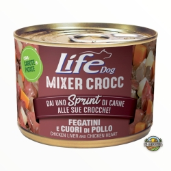 Life Dog mixer crocc  fegatini e cuore di pollo 150 gr