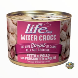 Life Dog mixer crocc petto di pollo con prosciutto 150 gr