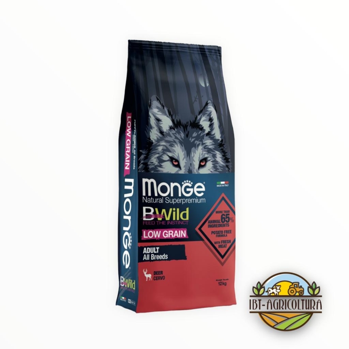 Monge bwild all breeds lowgrain adult cervo KG 12