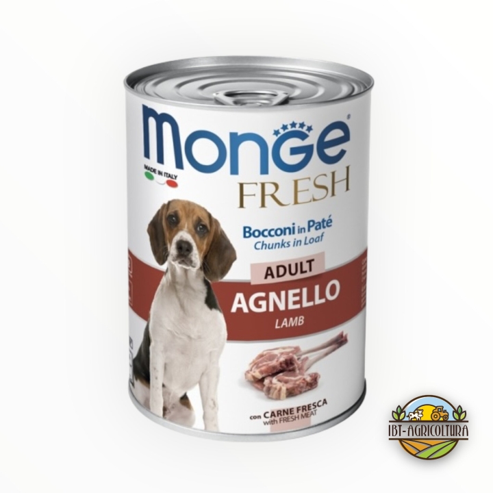Monge fresh bocconi in pate' adult agnello 400 gr
