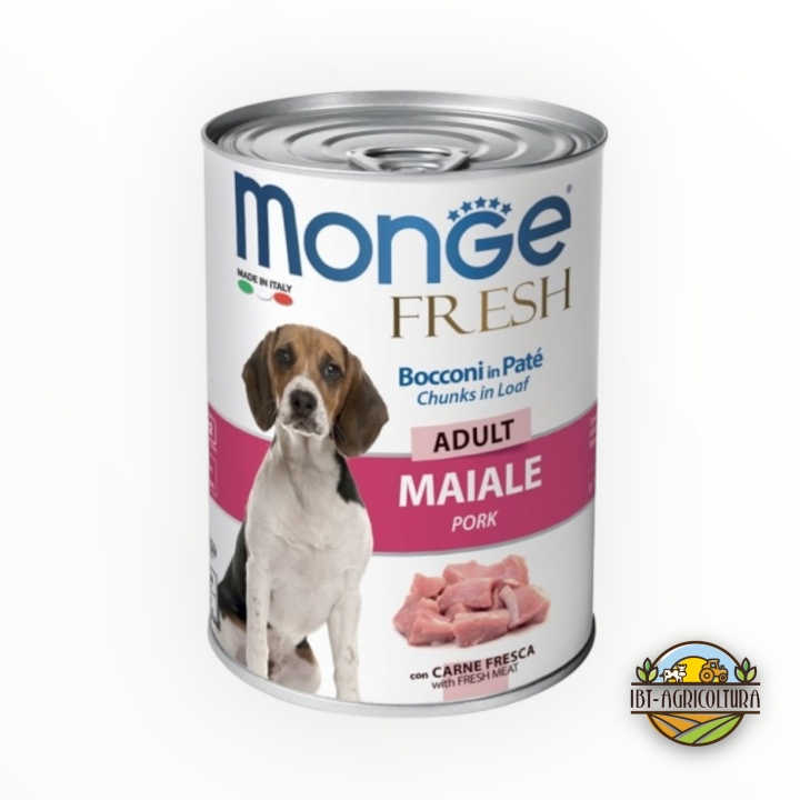 Monge fresh bocconi in pate' adult maiale 400 gr