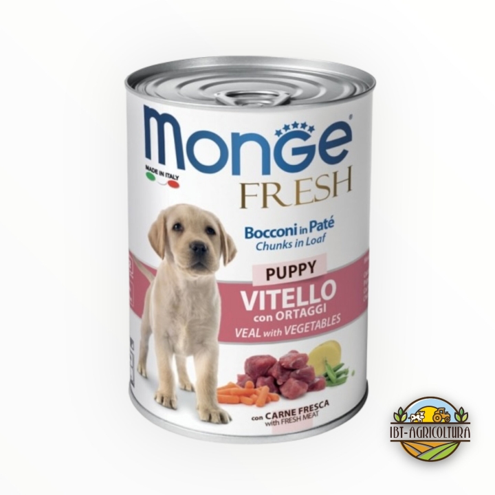 Monge fresh bocconi in pate' adult Puppy vitello con ortaggi 400 gr