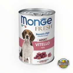 Monge fresh bocconi in pate' adult vitello 400 gr