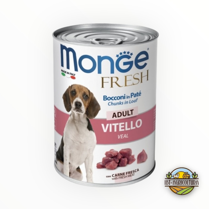 Monge fresh bocconi in pate' adult vitello 400 gr