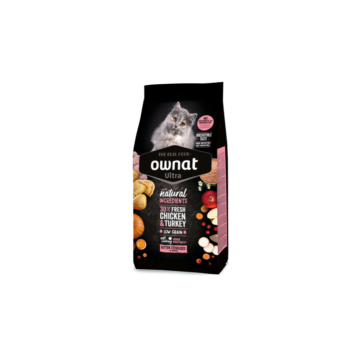 Ownat Cat ULTRA kitten sterilized pollo e tacchino 1.5 KG