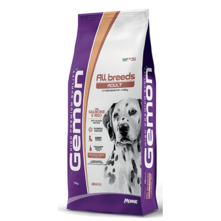 Gemon Dog All breeds Adult con Salmone e riso KG 15