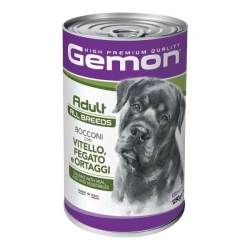 Gemon dog bocconi Adult all breeds vitello fegato e ortaggi 1250 gr