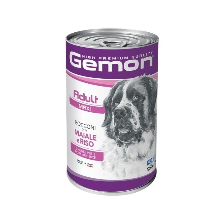 Gemon dog bocconi Adult maxi maiale e riso 1250 gr